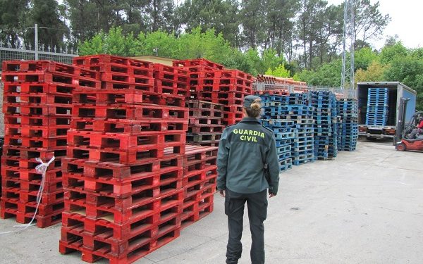 Localizada en una empresa de Ponteareas una nueva partida de palés sustraídos