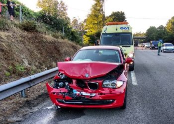 Cinco heridos en un accidente de tráfico en la A-55