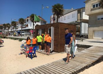 O Concello de Nigrán instala un novo posto de socorrismo en Panxón