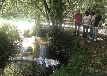 Nigrán instala no Muíños a primeira biobarda contra contaminación de Europa