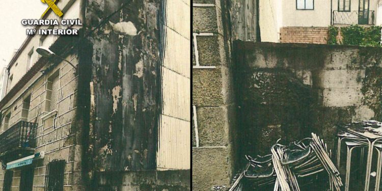 Identificado el presunto autor de un incendio intencionado en la terraza de un bar en Cangas