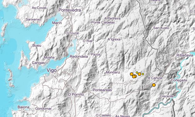 A Cañiza registra de madrugada un seísmo de 2,4 grados