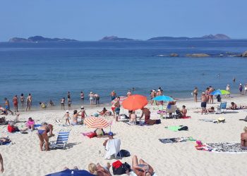 La comarca de Vigo hierve a 36 grados en uno de los días más calurosos del año