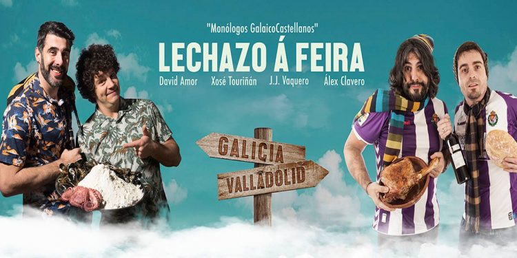 Touriñán, David Amor, JJ Vaquero y Álex Clavero sirven en Vigo su particular receta humorística: el ‘Lechazo á feira’