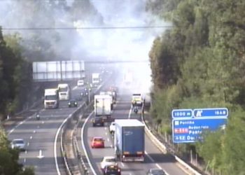 Controlan junto a la A-55 un incendio forestal que causó importantes retenciones