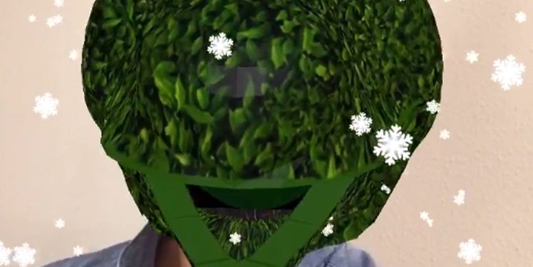 Instagram incorpora un filtro de Dinoseto para Navidad