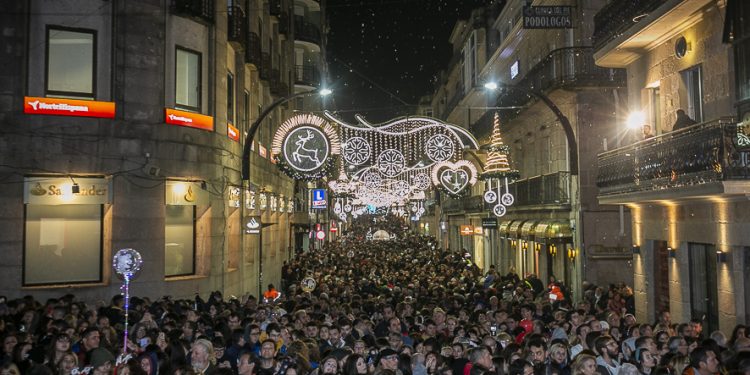 El encendido de la Navidad de Vigo fue visto por 100.000 personas de 27 países diferentes