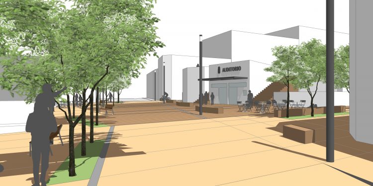 Ponteareas humanizará tras o Nadal a contorna do auditorio cunha velocidade máxima de 20 km/h