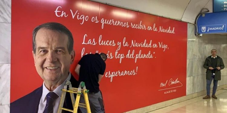 El PP de Vigo “condena” el anuncio con la cara de Caballero: “Nos empieza a recordar a Gil y Gil”