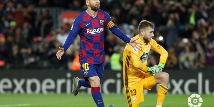 Messi destroza a un buen Celta y amarga el estreno de Óscar García