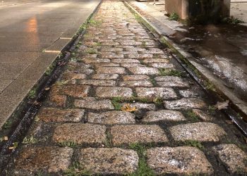 Restos del tranvía Vigo-Baiona