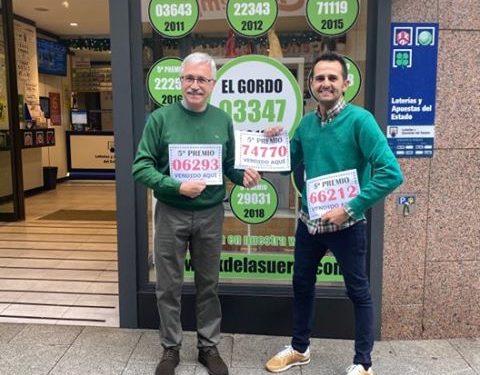 Tres quintos premios de la Lotería, vendidos en Vigo, Porriño, Salceda y Tui