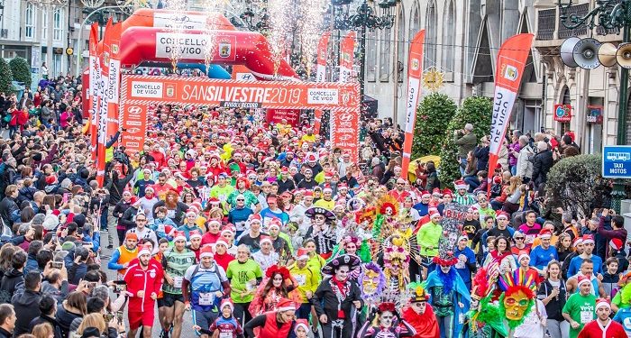 La San Silvestre pulveriza todos sus récords en Vigo al superar los 12.000 participantes