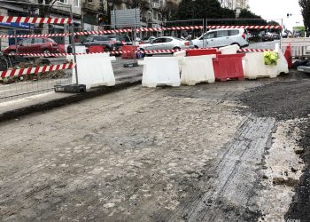 Los antiguos adoquines de la Gran Vía de Vigo