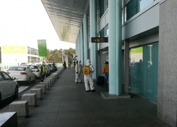 El Ejército realiza trabajos de desinfección en Peinador