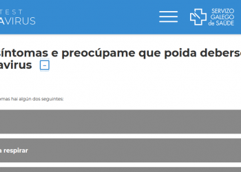 El Sergas lanza un ‘autotest’ con información sobre el coronavirus en su página web