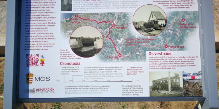 Os raíles do antigo tranvía a Vigo xa locen en Sanguiñeda