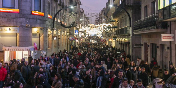El centro de Vigo registró 4 millones de visitas durante la pasada Navidad, según Movistar