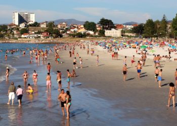 Vigo alcanza la temperatura máxima del año y el área metropolitana se cuece a 36 grados