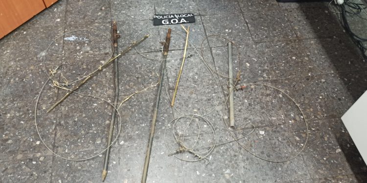 La Policía Local de Vigo rescata a un jabalí que se quedó enganchado en una trampa