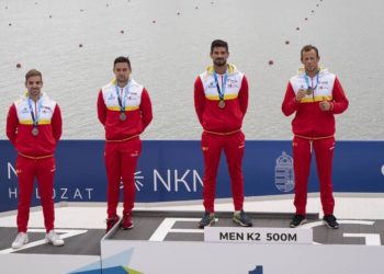 Roi Rodríguez, Albert Martí y Pedro Vázquez logran un triplete histórico para el Kayak Tudense