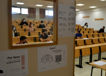 O alumnado da Uvigo comeza, lentamente, o regreso aos campus seis meses despois