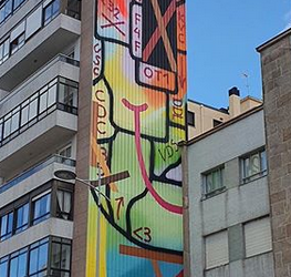 Vigo remata su primera obra de arte al aire libre de 2020