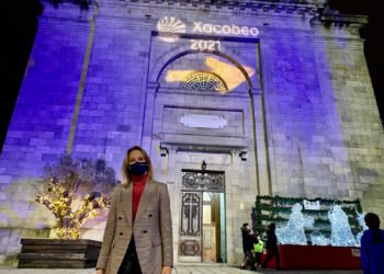 A iluminación da Concatedral de Vigo inaugura o proxecto “Acende o Xacobeo”