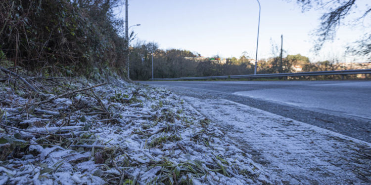 Vigo se congela con temperaturas bajo cero y sin rastro de nieve