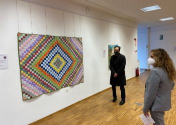 Down Vigo amosa na sede local da Deputación ‘A viaxe da miña vida’, unha exposición de coloristas tapices