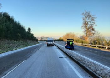 La Policía Local pide “extremar” la precaución en Vigo, que registró tres accidentes de tráfico por las heladas