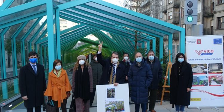 Premio internacional para las rampas de la Gran Vía de Vigo, que Caballero compara con la sede de Amazon en Seattle