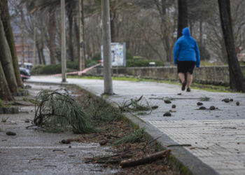 La borrasca «Karim» deja en Vigo 34 l/m2 de lluvia acumulada y rachas de 117 km/h en Cíes