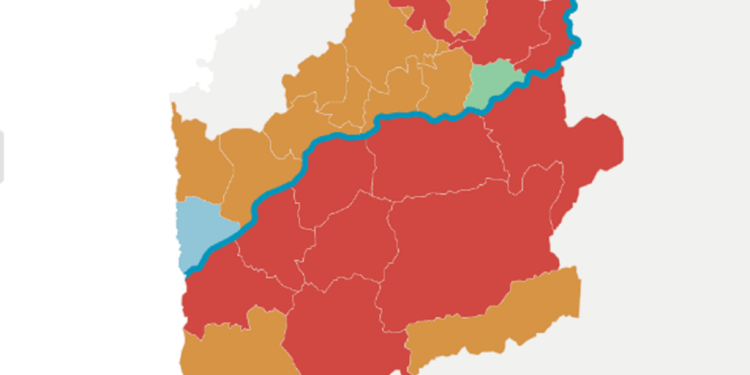 El mapa interactivo «CovidMiño» ya informa sobre la pandemia en los 26 municipios de la «raia»