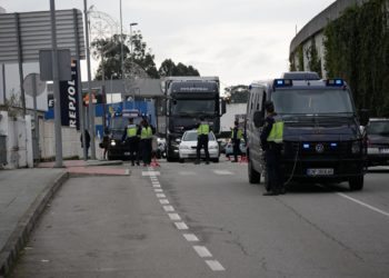 La Policía utiliza drones para vigilar los accesos a Vigo