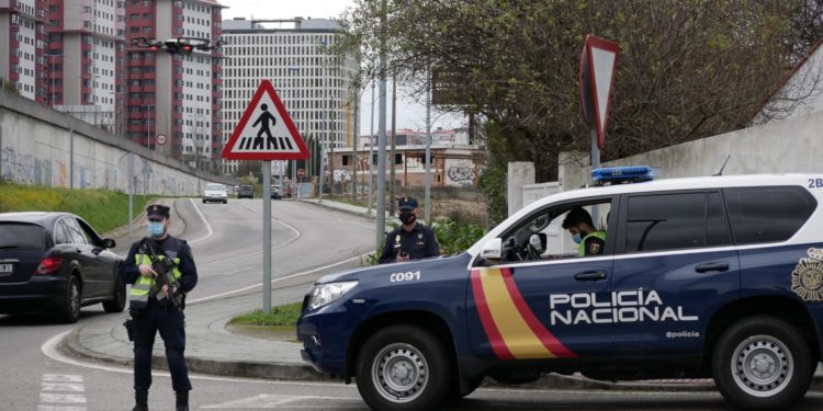 La Policía utiliza drones para vigilar los accesos a Vigo