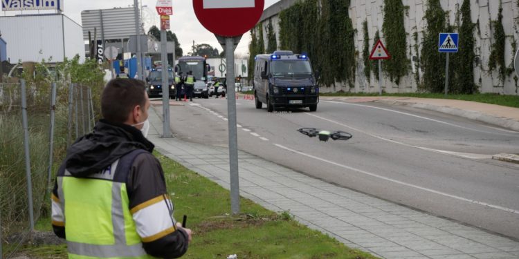 La Policía utiliza drones para vigilar los accesos a Vigo