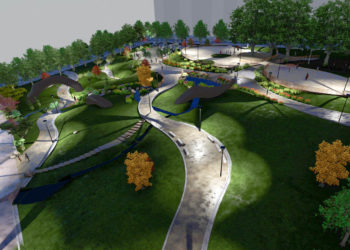 Río artificial y estanque en la reforma integral de A Miñoca de Vigo con un coste de 1,6 millones