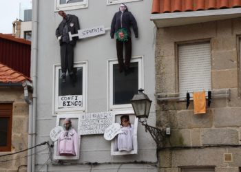 El edificio más «disfrazado» del Entroido de Vigo