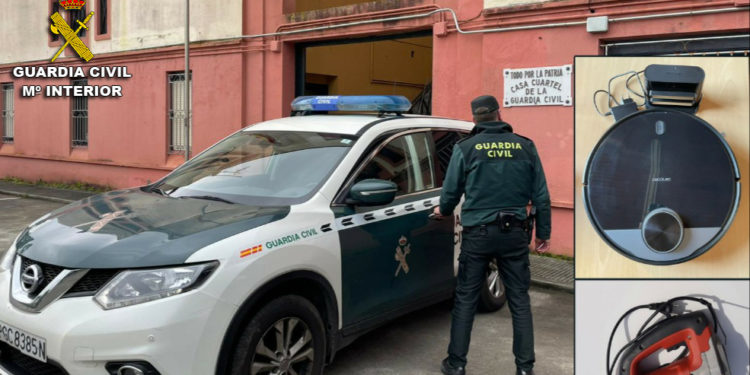 Detenidos en A Guarda por el robo de una radial, dinero y un robot aspirador