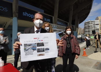 Caballero pone la primera piedra de Marcador:  «Esta obra no va contra nadie, es un estadio para todos»
