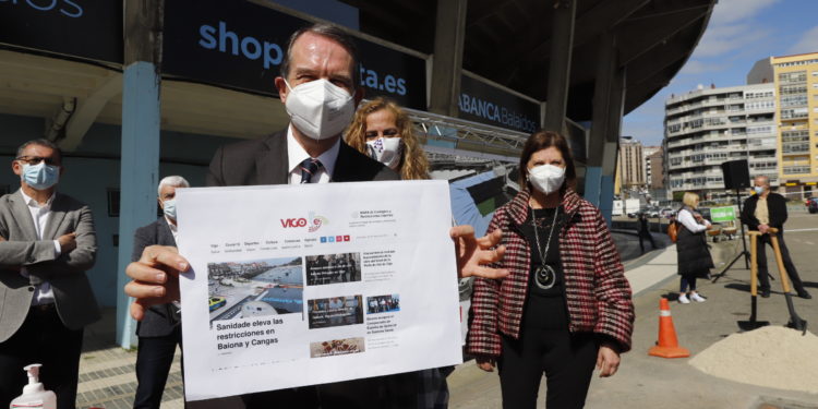 Caballero pone la primera piedra de Marcador:  «Esta obra no va contra nadie, es un estadio para todos»