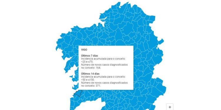 Sanidade ya ofrece la incidencia a 7 días en los concellos para iniciar los ajustes de restricciones