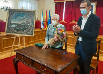 Dolores Rodal doa ao Concello de Tui un cadro de Ricardo Padín de 1870