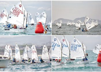 Bruno Iglesias, primer líder del Trofeo Vithas de Optimist en Canido