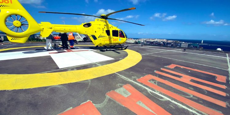 Helicóptero Ourense en A Coruña accidente bici Ponteareas