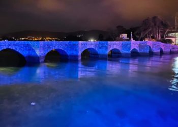 Luces leds y color para el puente de A Ramallosa