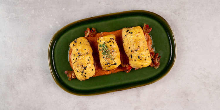 Rollitos de pollo con verduras y jamón