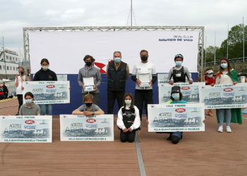 Miguel Rodríguez, del Marítimo de Canido, y Natalia Domínguez, del Náutico de Sanxenxo, los mejores en el VII Trofeo Aceites Abril de Optimist