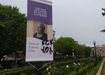 Redondela denuncia pintadas contra VOX en calles, edificios y una exposición… contra el franquismo